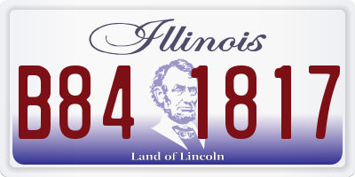 IL license plate B841817
