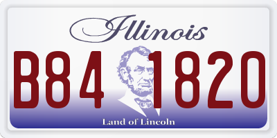 IL license plate B841820