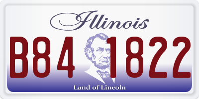 IL license plate B841822