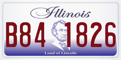IL license plate B841826