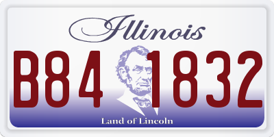 IL license plate B841832
