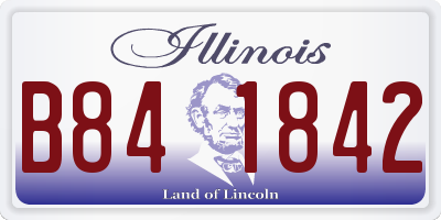 IL license plate B841842
