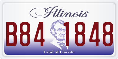 IL license plate B841848