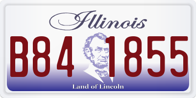 IL license plate B841855