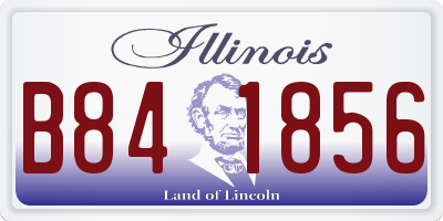 IL license plate B841856