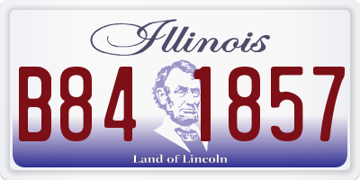IL license plate B841857