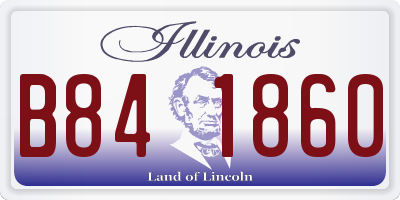 IL license plate B841860