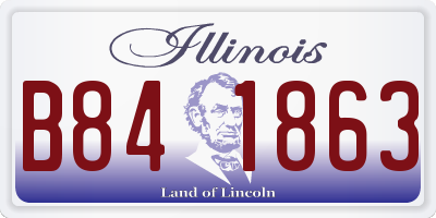 IL license plate B841863
