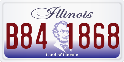 IL license plate B841868