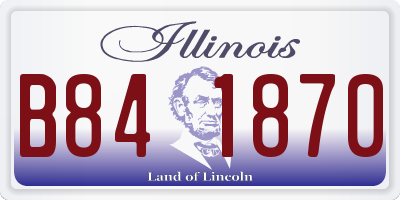 IL license plate B841870