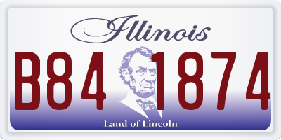 IL license plate B841874