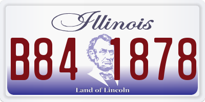 IL license plate B841878