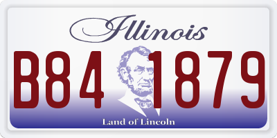 IL license plate B841879