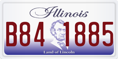 IL license plate B841885
