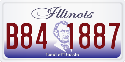 IL license plate B841887