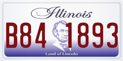 IL license plate B841893