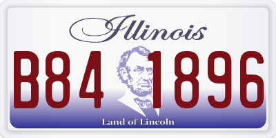 IL license plate B841896