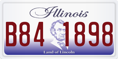 IL license plate B841898