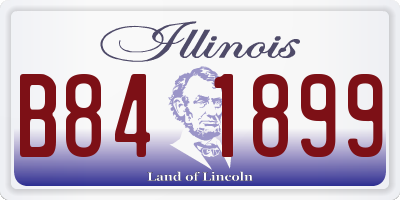 IL license plate B841899