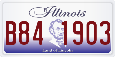 IL license plate B841903