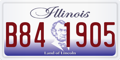 IL license plate B841905