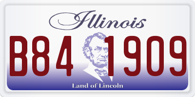 IL license plate B841909