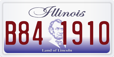 IL license plate B841910