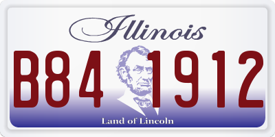 IL license plate B841912