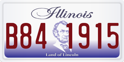 IL license plate B841915