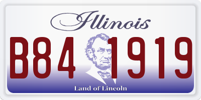 IL license plate B841919