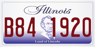 IL license plate B841920