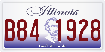IL license plate B841928