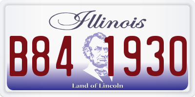 IL license plate B841930