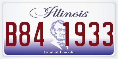 IL license plate B841933