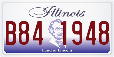 IL license plate B841948