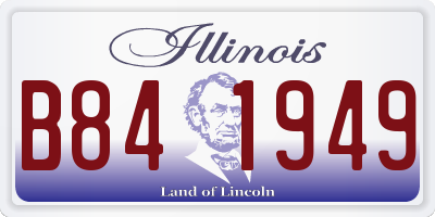 IL license plate B841949
