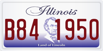 IL license plate B841950