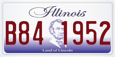 IL license plate B841952
