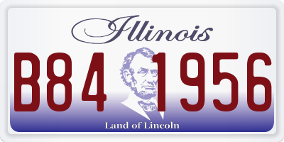 IL license plate B841956