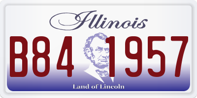 IL license plate B841957