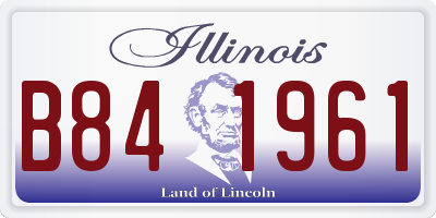 IL license plate B841961
