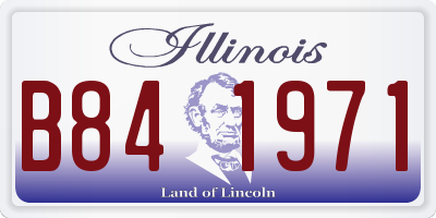 IL license plate B841971