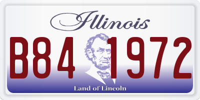 IL license plate B841972