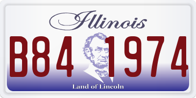 IL license plate B841974