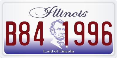 IL license plate B841996