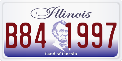 IL license plate B841997