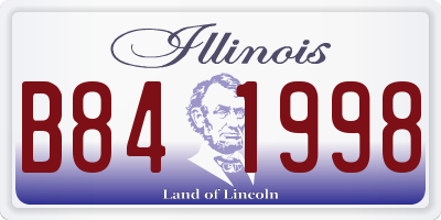 IL license plate B841998