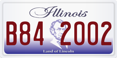 IL license plate B842002