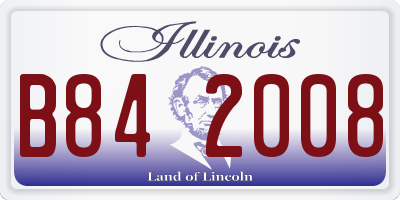 IL license plate B842008
