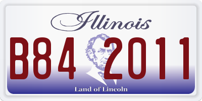 IL license plate B842011